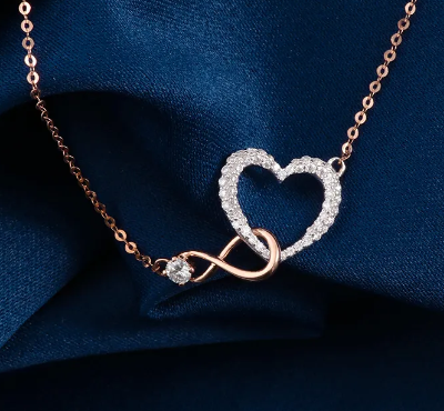 NUEVO COLLAR CON DISEÑO CORAZÓN INFINITO